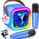 Mini Karaoke Machine for Kids Ages 4-12+ | 2026 TOP Toys Birthday Gifts Ideas for Girls, Portable MP3 Player, 2 Wireless Mics, Family Home Party