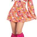 Leg Avenue womens 6 Pc Hippie ChickHalloween Costume (Small / Medium, Multicolor)