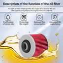 OuYi Motorcycle Air Filter & Oil Filter & Fuel Filter & Spark Plug Compatible with Yamaha XVS650 V-Star 650 Custom 1998-2011 XVS650AT V-Star Silverado 2003-2010 XVS650 DragStar 1997-2003