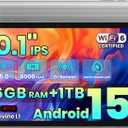 2026 Android Tablet with Gemini AI,16GB+1TB Expand,10.1 inch Tablet,Octa-core CPU,Dual Camera,WiFi6, 6000mAh,Widevine L1,Split Screen,Family & Work,Gift for Him Her Birthday Anniversary Present (Gray)