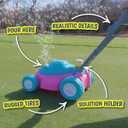 Sunny Days Entertainment Maxx Bubbles Deluxe Bubble Lawn Mower Toy Includes 4oz Bubble Solution | Outdoor Bubble Machine for Kids | Easy to Use, No Batteries Required, Pink