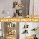 2 x Fabric Wall Cubicle Shelf Organizer, Office Cubical Accessories for Work, Cubicle Wall Decor Hooks for Bedroom Office, No Drill Shelf (with Adhesive Hook, Concrete Walls Hooks (1 Pack)