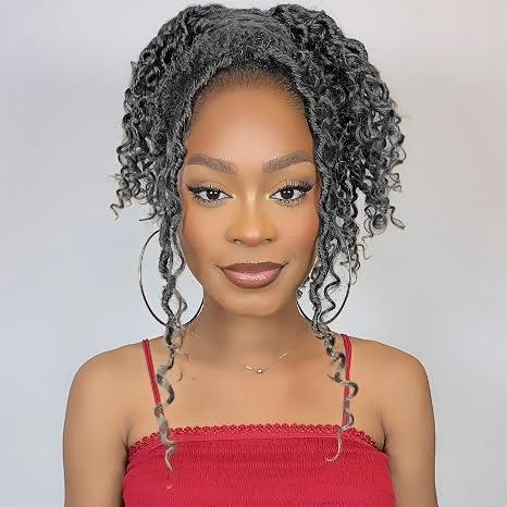 Callia Goddess Locs Crochet Hair 14 Inch 8 Packs Faux Locs Crochet Hair for Black Women Faux Locs with Curly Ends Tgray