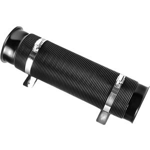 3" Car Turbine Intake Pipe, Adjustable Flexible Aluminum Vehicle Cold Air Intake Tube, Automotive Ducting Turbo Inlet Tube Pipe, Universal for SUV Automobile Truck (Black)