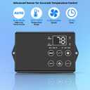 10 Inch Upgraded Shutter Exhaust Fan with Thermostat & Remote Control, Automatic On/Off by Temperature, 890 CFM Wall Mounted Garage Fan for Attic, Greenhouses, Sheds, Chicken Coops & Shops