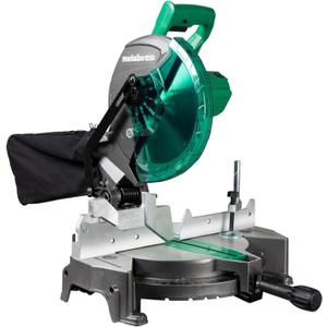 Metabo HPT 10-Inch Compound Miter Saw  Single Bevel  15-Amp Motor  0-52degree Miter Angle Range  0-45degree Bevel Range  Large Table  10 Inch 24T TCT Miter Saw Blade  C10FCGS