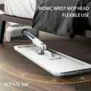 Wet Dry Flat Microfiber Mop for Hardwood Floors | 6 Washable Pads Included, 360 Swivel, For Kitchen Tile & Laminate Floors