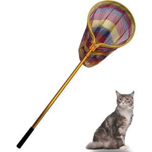 Animal Catch Pole Control Tool,Multi-Functional Catcher Net for Dog,Cat,Rabbit,Chicken,Duck,Goose,Fish,Bird,Raccoon and Others Poultry(67~98" Telescoping Handle with 20" Net Opening), Large