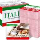 gisfim 300 Pcs Italian Vocabulary Flash Cards Beginner Vocab with Pictures Italian Verb Conjugation Present Tense Memory & Sight Words Essential Translations Learn Language Cards in A Fun & Easy Way