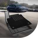 3W Tesla Model 3 2024 2025 2026 Floor Mats, Full Set with Metal Pedal & Carpets, Cargo Liner, Highland All Weather, Custom Fit Rear Trunk Mat, Black, Model 3 Accessories
