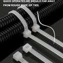 HS Clear Zip Ties 8 Inch (Bulk-1000 Pack) Nylon Cable Ties 40 Lbs Self-Locking Wire Ties for Electronics Organizer