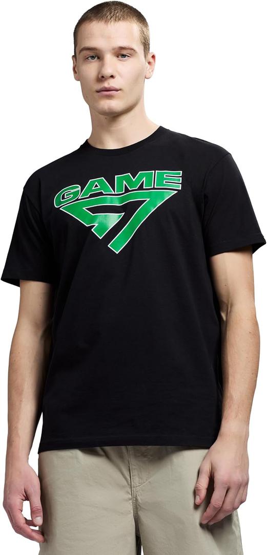 GAME 7 Men's Short Sleeve Lightweight Graphic Logo Crew Neck Cotton T-Shirt (XXL)