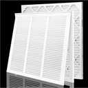 18x18 Return Air Filter Grille for 18"W x 18"H Duct Opening,Wall Return Air Vent Cover Grille with Filter [Included 1PK 1"Thick],Steel HVAC Vent Cover Filter Grill Outer Dimension: 20 5/8"W X 20 5/8"H