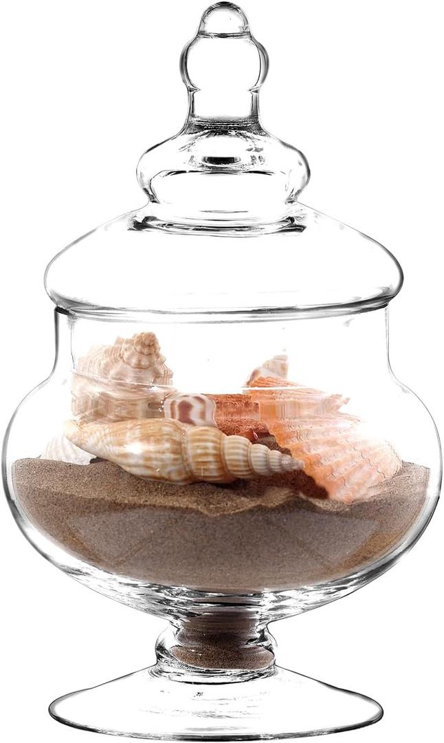 Apothecary Jars Glass Decorative Jars,Candy Buffet Display, Elegant Storage Jar, Decorative Wedding Candy Organizer Canisters A3