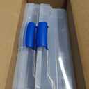 HOMZ 2-Pack Under Bed Storage, Clear Plastic Containers with Lids, 60 Quart, Blue Latch - Stackable Underbed Organizer Bins for Shoes, Bags, Clothes, and Towels