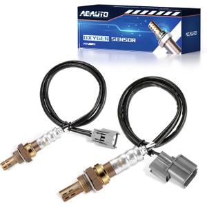 2Pcs Oxygen O2 Sensor Upstream Downstream Compatible with Honda Civic 2001-2005 1.7L Front & Rear O2 Sensor Replaces 234-4092 234-4123 D17A7
