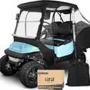 10L0L 4-Passengers Golf Cart Driving Enclosure for Club Car Precedent, Clear Window Rain Cover All Weather Waterproof Windproof Snowproof Storage Covers