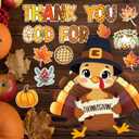2 x Treasure Cove Turkey Bulletin Board Decoration Set Thanksgiving Turkey Cutouts for Classroom School Wall Decor Party Supplies 56Pcs