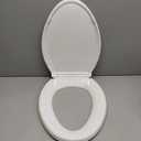 KOHLER 4636-RL-0 Cachet ReadyLatch Elongated Toilet Seat, Quiet-Close Lid, Contoured Seat, Grip-Tight Bumpers and Installation Hardware, White, 18.04"L x 14.18"W