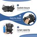 2 x MRSXXNTY 2 Pcs Motorcycle Crash Bar Bag 4L Bumper/Anti-Fall Bar Luggage Bag Motorcycle Frame Bag Side Bag Waterproof Wear-Resistant and Durable Comes With Shoulder Strap Black (Black 2Pcs)
