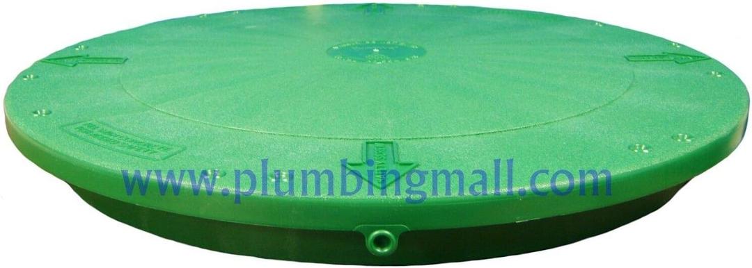 TUF-Tite 24" Heavy Duty Flat Riser Lid for TUF-Tite Risers or Corrugated Pipe Risers, Green