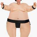 Spooktacular Creations Sumo Inflatable Costume for Adult, Funny Air Blow Up Costumes, Full-Body Sumo Costume