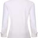 Alex Vando Womens Dress Shirts Button Down Wrinkle Free Long Sleeve Shirt | Breathable 4-Way Stretch Fabric Shirt, Wrinkle-Resistant Spread Collar, Easy Care. Ideal For Business & Everyday Wear.