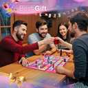 Drinking Board Games for Adults, Waterproof Leather Mat Drinking Board Game, Fun Party Interactive Drinking Games for Game Night, Bachelorette Parties, Birthday, Age 21+, 2-8 Players