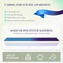 XunYee 500 Set Suicide Semicolon Prevention Awareness Sexual Assault Awareness Teal Purple Ribbon Fabric Awareness Ribbons with Safety Pins Satin Ribbon for Charity Public Social Event Welfare