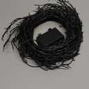 7 Ft 63 LED Halloween Willow Vine Twig Garland with 8 Modes Timer Orange Purple White Lights,7 Pumpkin Bat Ghost, Garland with Battery Operated for Wall Fireplace Halloween Decorations