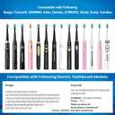 10 Pack Toothbrush Replacement Heads Compatible with Fairywill FW-D1/D3/D7/D8/507/508/551/917/959, Gloridea, Sboly, WOVIDA, YUNCHI Sonic Electric Toothbrushes - Black