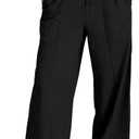 SOFIA'S CHOICE Women's High Waist Drawstring Sweatpants with Pockets Loose Straight Leg Lounge Pant Black, Large