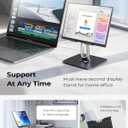 LISEN for iPad Stand Holder Adjustable Tablet Stand for Desk, 2026 Kids for iPad Accessories Rotating Display Stand PC Office Accessories for Desk Women Gifts Kindle Tablet PS Switch iPhone 11"-4.7"