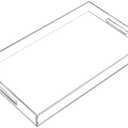 MaxGear 20" × 12" Acrylic Serving Tray with Handles, Clear Rectangular Tray for Coffee Table, Ottoman, and Outdoor Use – Perfect for Serving Food, Tea, Snacks, Appetizers, and Drinks at Parties