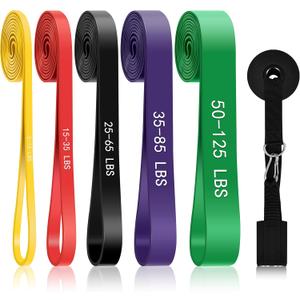 Pull Up Assistance Bands, 5-Level Resistance Bands for Working Out, Pull Up Bands for Men & Women, Exercise Bands for Full-Body Training, Fitness, Physical Therapy, Stretch Workout Bands at Home, Gym