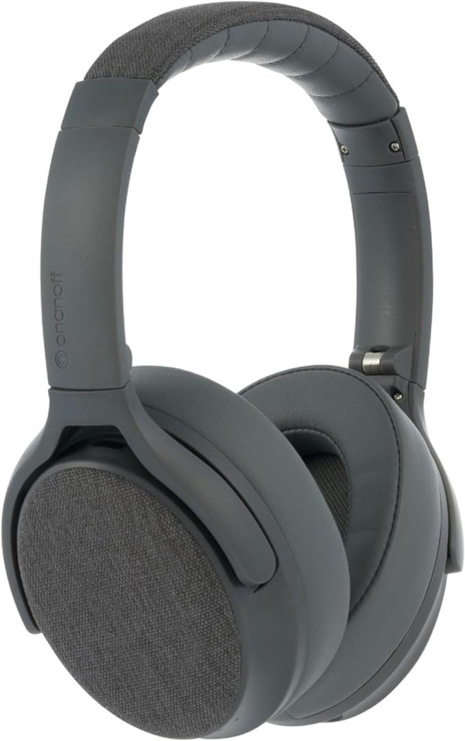 Made for Amazon, Active Noise Cancelling Bluetooth Headphones with Built-in Microphone | Grey