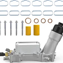 926-959 Aluminum Engine Oil Cooler Filter Housing Adapter for Jeep Cherokee Wrangler JK,Chrysler 300 Pacifica,Dodge Durango Journey Charger Challenger Grand Caravan,Ram ProMaster 1500 2500 3500 3.6L