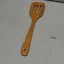 Bkiok Wooden Slotted Spatula for Cooking, Handmade Teak Wood Spoon Kitchen Utensil Flat Frying Spatula Turner for Nonstick Cookware, 12.5 inches