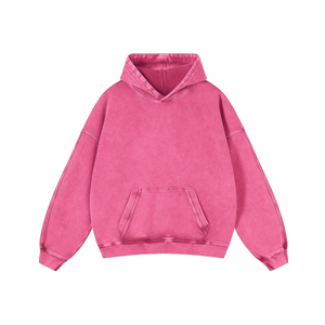 Mens Oversized Hoodies Pullover Women Fall Acid Wash Plain Preppy Hoodie Streetwear Cotton Vintage Hooded Sweatshirt, Size S