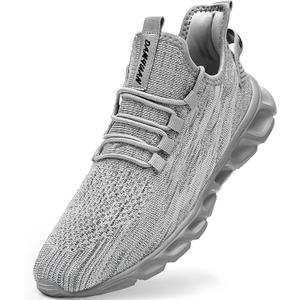 Sneakers for Men Running Casual Lightweight Tennis Shoes Walking Athletic Gym Workout Shoes Summer (8, Grey)