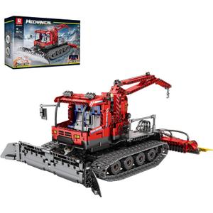 Reobrix Snow Groomer Building Blocks Set, RC Remote Control Snow Plow Toy, Truck Construction Vehicles Toy for Adults,Engineering Truck 22019, Birthday Gifts Ideas for Boys 14+