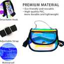 TotePrint Holographic Clear Tote Bag Waterproof PVC Handbags for Work,Shopping,Beach,Stadium,Travel,Swim Venue or Concert