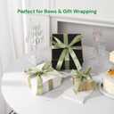 2 x Sage Green Satin Ribbon 1 Inch x 50 Yards Rustic Double Faced Ribbon for Wedding Favors, Gifts & Floral Crafts