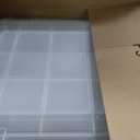 IRIS USA 3-Pack 60 Qt Storage Bins with Gasket Lids, Clear/Blue