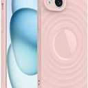 GUNPRIO Case for iPhone 14, Thin Slim Stylish Ripple Pattern Design, iPhone 14 Protective Cover 6.1 inch, Pink