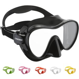 Cressi F1, Scuba Diving Snorkeling Frameless Mask - Perfect Seal Silicone Skirt - Designed in Italy by Cressi (Black)