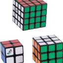 Rubiks Cube, Tiled Trio Bundle 2x2 Mini 3x3 Cube 4x4 Master, Problem-Solving Brain Teaser, Classic Color-Matching Puzzle, Fidget Toy, Sensory Puzzle, Stocking Stuffers for Ages 8 & Up