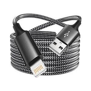 10 Ft Braided Charge For Apple Lightning, Silver