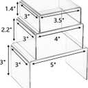 Set of 9 Clear Acrylic Display Risers for Figures, Buffets, Cupcakes and Jewelry Display Stands