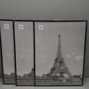 upsimples 18x24 Picture Frame Black 3 Pack, Scratch-Proof Poster Frames 18 x 24 for Photo Gallery - Slide-In Strips, Horizontal or Vertical Wall Mounting